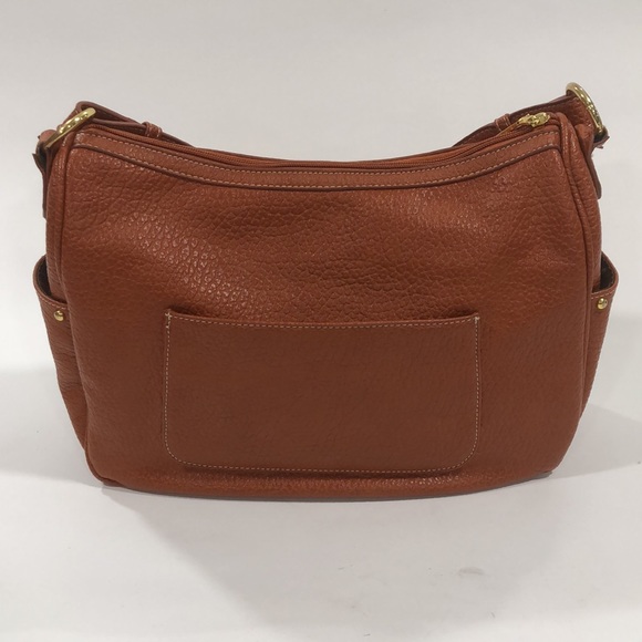 Adrienne Vittadini rust color faux leather hobo/shoulder bag in good condition - Picture 3 of 9